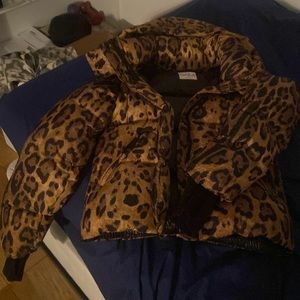 SAM girls leopard coat